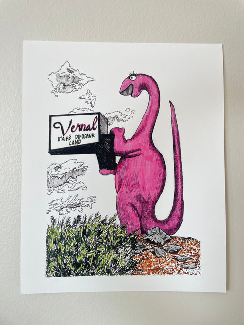 Dinah the Dinosaur 8x10