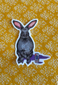 Black Rabbit Die Cut Sticker