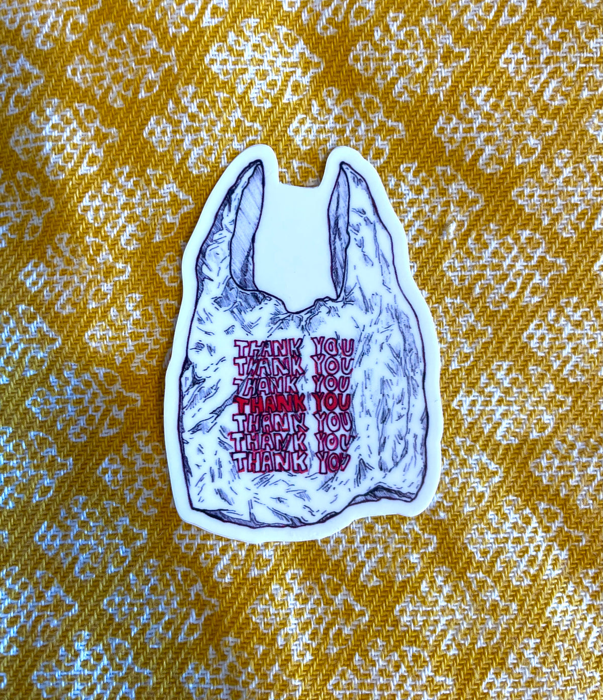 Takeout Bag Die Cut Sticker